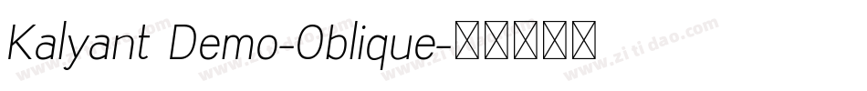 Kalyant Demo-Oblique字体转换